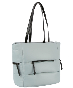 Nylon Puffy Shopper Bag JYMA-0490 LIGHT BLUE